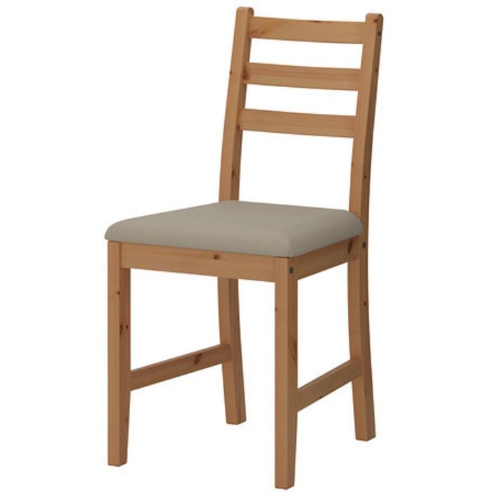 Стул, светлая морилка антик, Виттарид бежевый ЛЕРХАМН