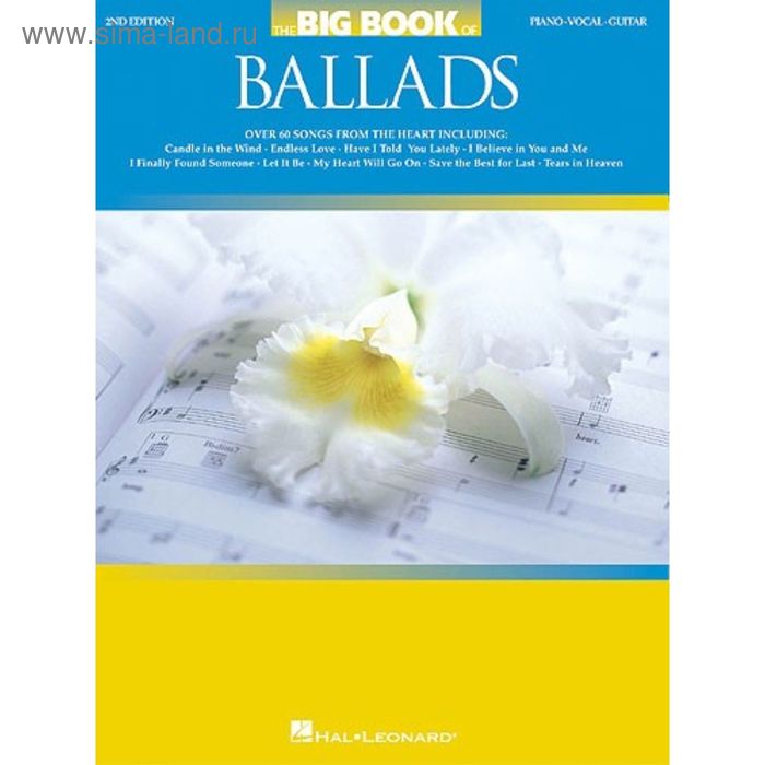 

BIG BOOK OF BALLADS PIANO VOCAL GUITAR BOOK 2ND EDITION