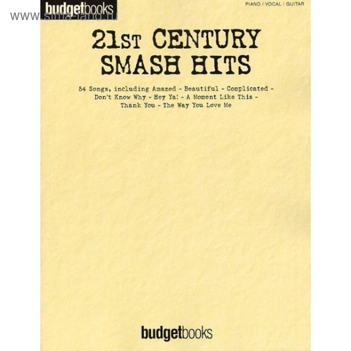 

Budgetbooks: 21st Century Smash Hits Хиты 21го века, 352 стр., язык: английский