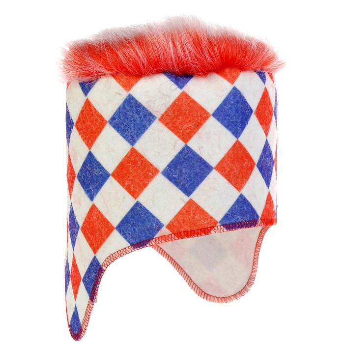 Шапка банная "Болельщик. Триколор", войлок, разноцветная
