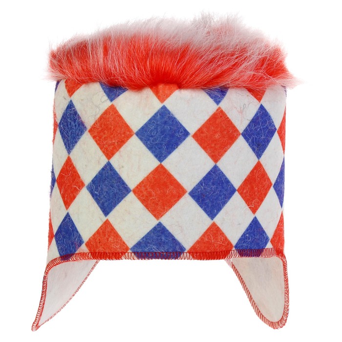 Шапка банная "Болельщик. Триколор", войлок, разноцветная