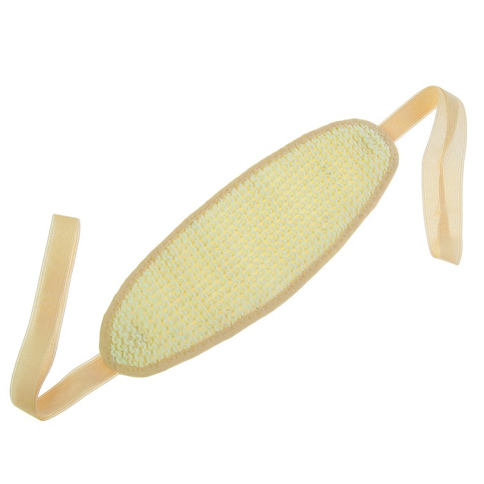 Мочалка банная длинная с ручками,сизаль, 34х11см