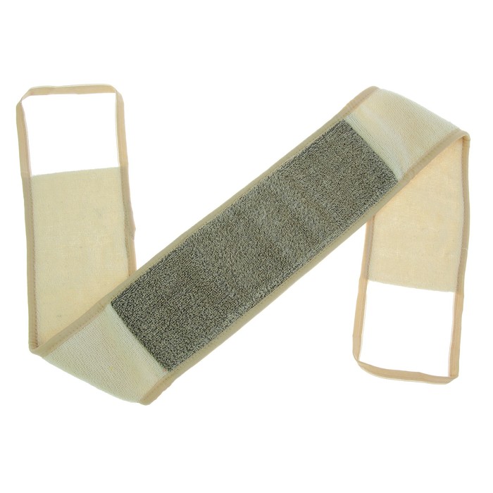 Мочалка банная XXXL "Для великих людей", лён, 95х11см