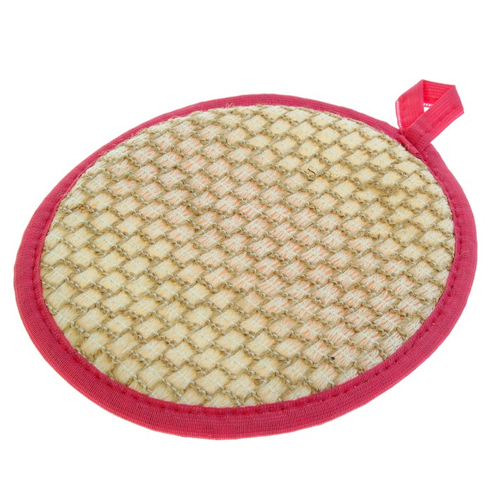 Мочалка банная "Овал "Ladies", с кружевом, крапива