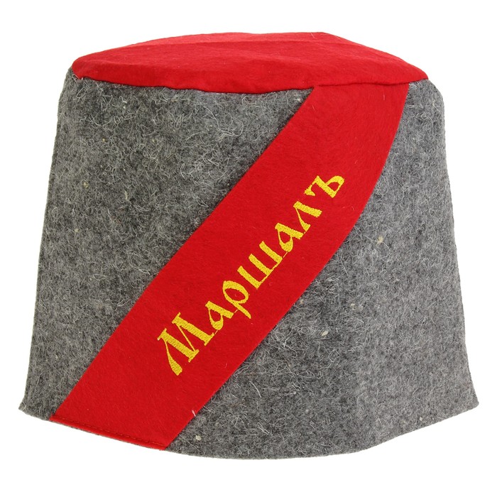 Набор банный "Маршал" 3 предмета: шапка, коврик, термометр