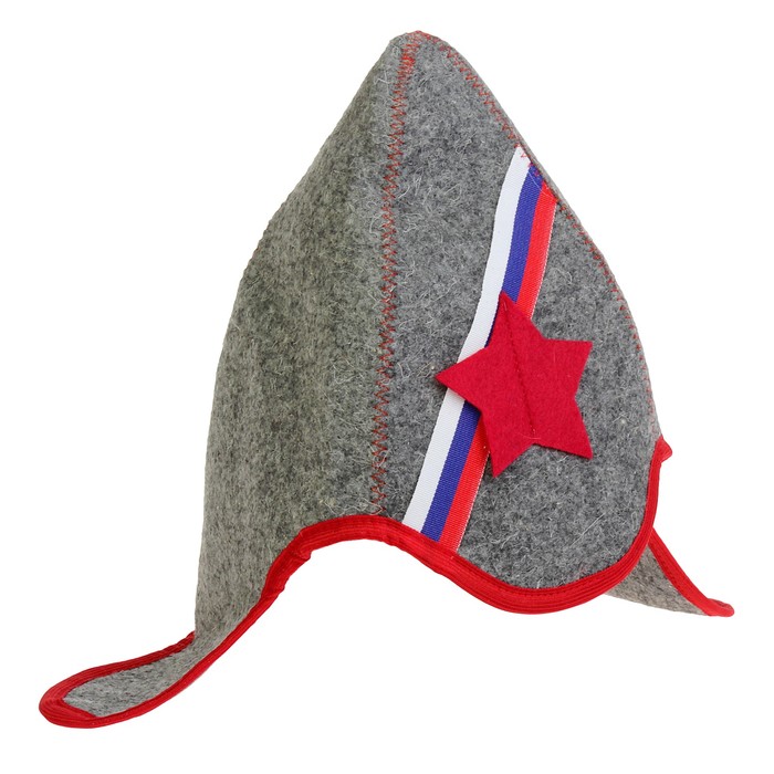 Набор банный "За Родину" 2 предмета: шапка и масло