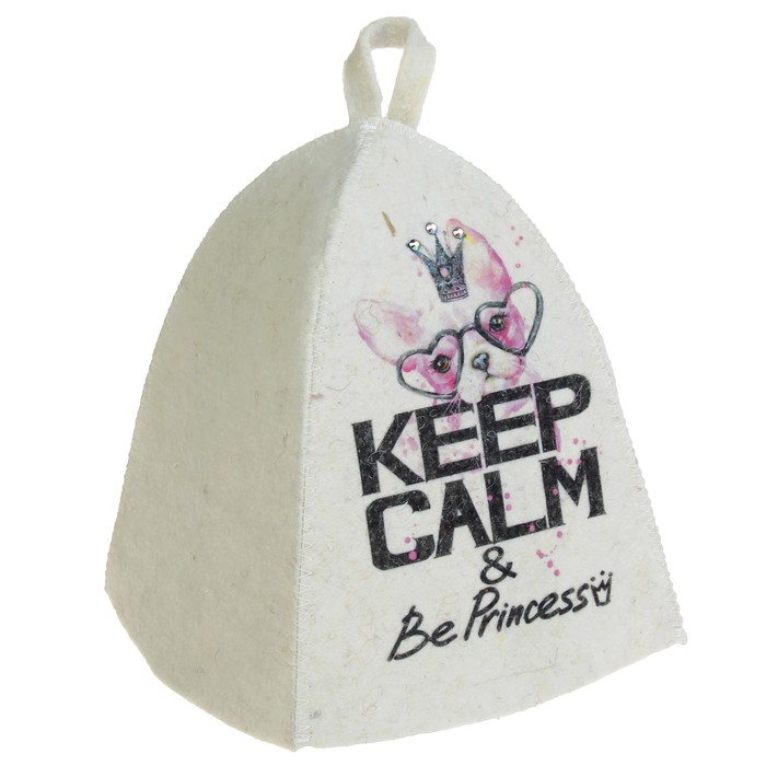 Набор банный "KEEP CALM" 3 предмета: шапка, мочалка, тонус- скраб