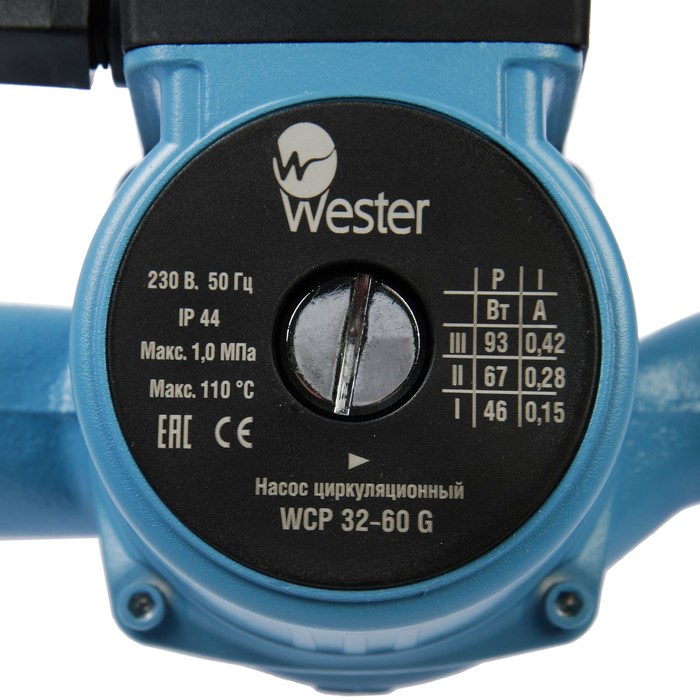 Насос циркуляционный Wester WCP 32-60G, 93 Вт, напор 6 м, 45 л/мин