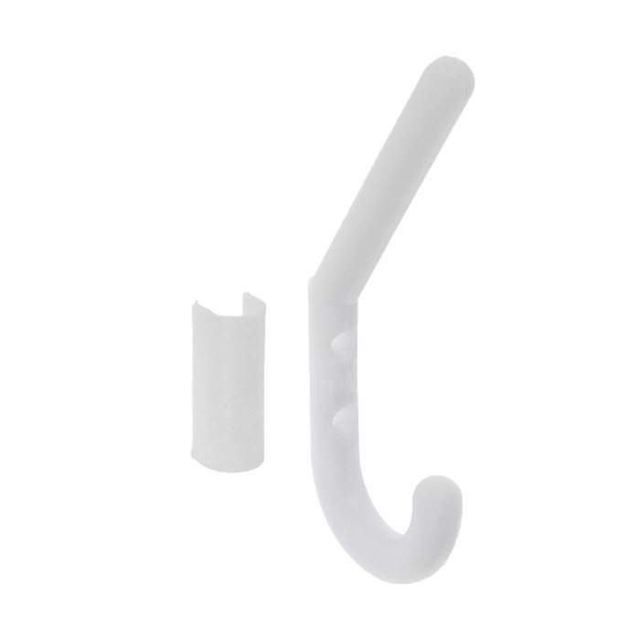 Крючок пластмассовый, белый