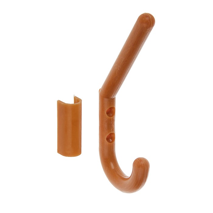 Крючок пластмассовый, цвет темное дерево