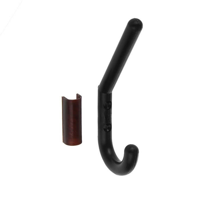 Крючок пластмассовый, цвет шоколад