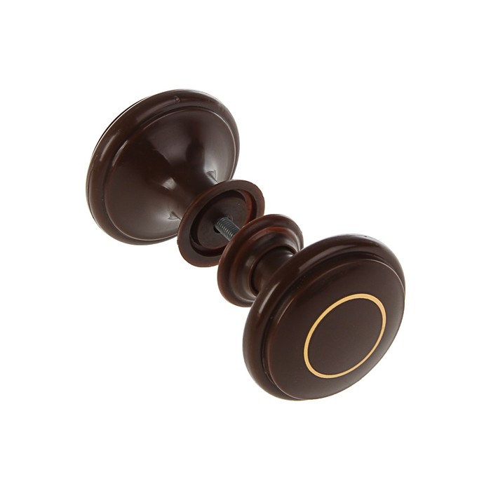 Ручка дверная пластмассовая, d=65, цвет шоколад с узором