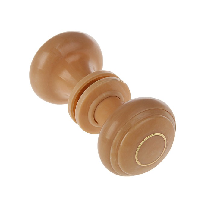 Ручка дверная пластмассовая, d=70, цвет светлое дерево с узором