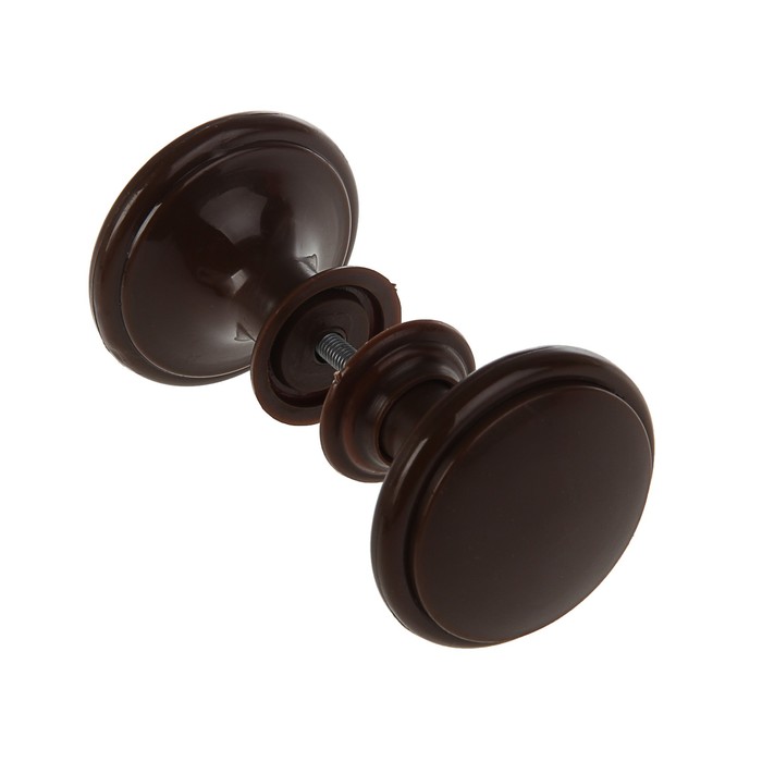 Ручка дверная пластмассовая, d=65, цвет шоколад