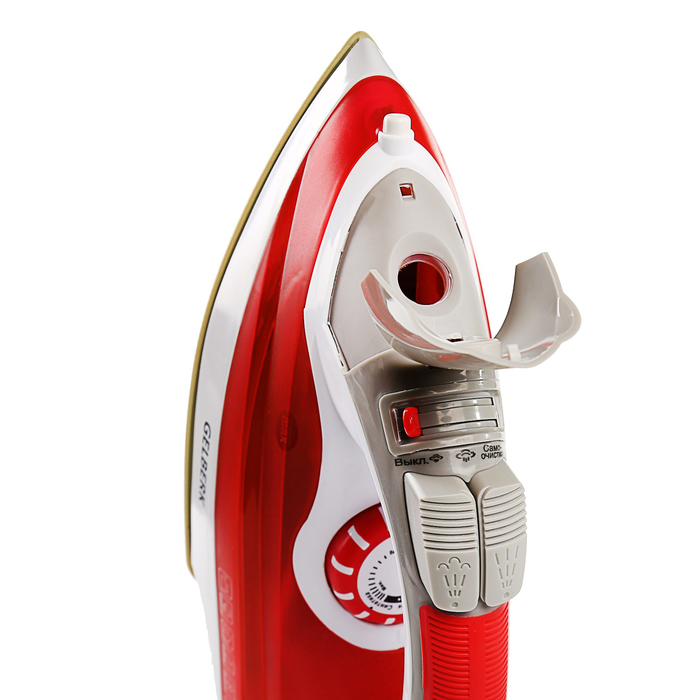 Утюг Gelberg GL-706, 2200 Вт, керамическая подошва, шнур 1,5 м, красный