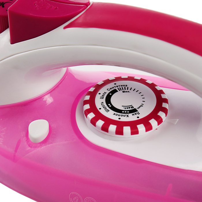 Утюг Gelberg GL-707, 2200 Вт, керамическая подошва, шнур 1,5 м, розовый