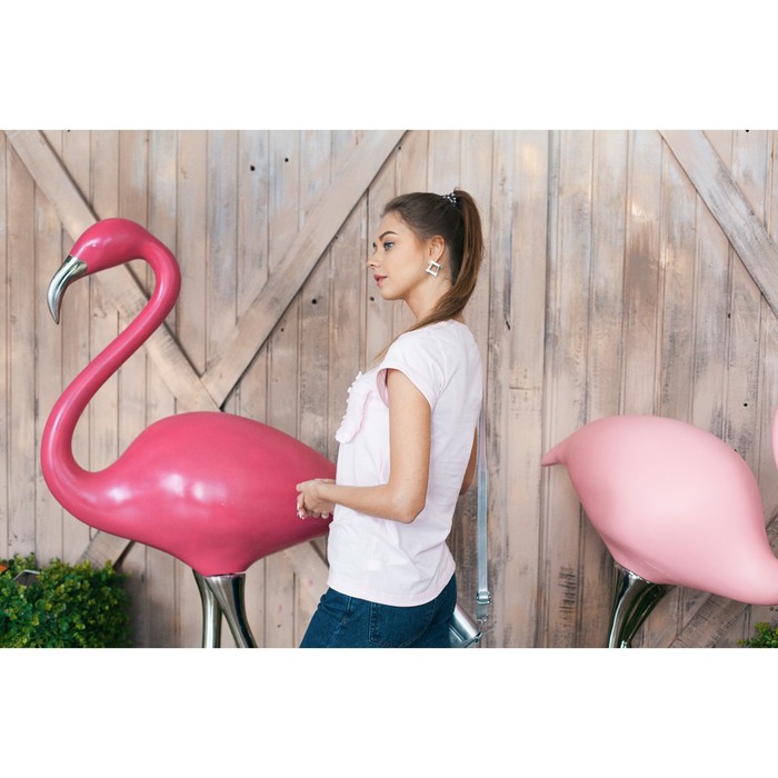 Футболка женская с карманом MINAKU, размер 42, цвет розовый