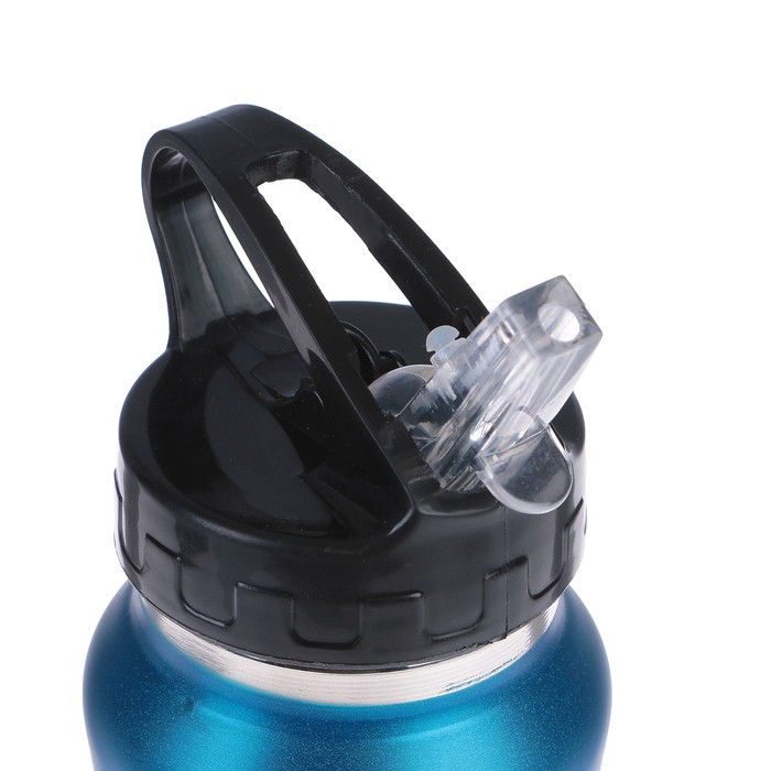 Бутылка для воды 650 мл «Велосипедист», нерж сталь, с поильником, микс, 7.5х25 см