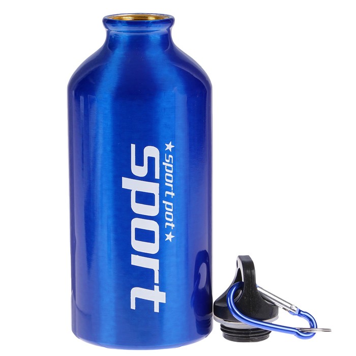 Фляжка 500 мл Sport pot, карабин, алюминий, микс, 7.5х19.5 см