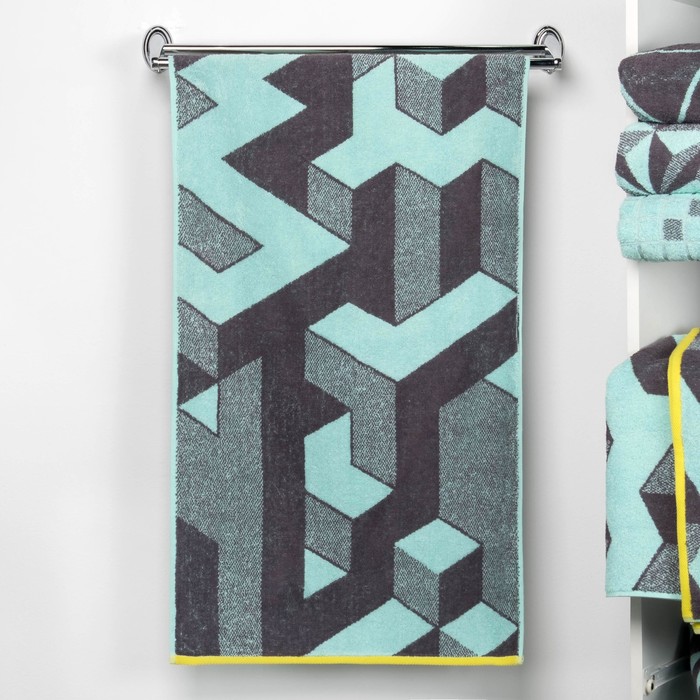 Полотенце махровое "Этель" Лабиринт 70х130 см, 100% хл, 420 г/м²