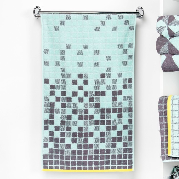 Полотенце махровое "Этель" Пиксели 50х90 см, 100% хл, 420 г/м²