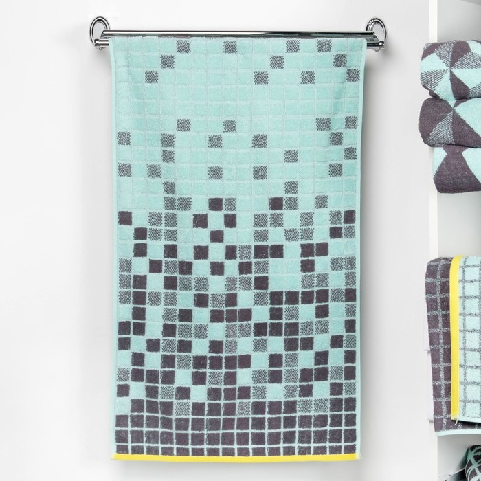 Полотенце махровое "Этель" Пиксели 70х130 см, 100% хл, 420 г/м²