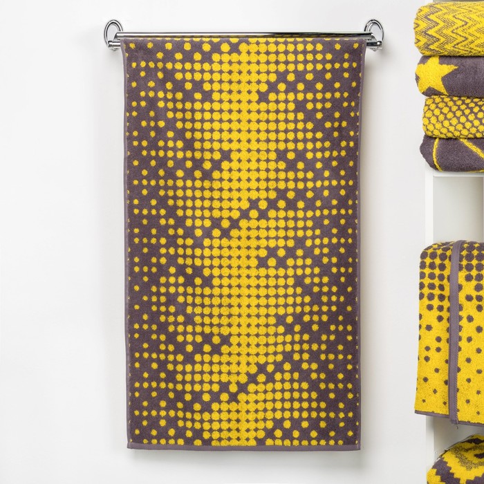 Полотенце махровое "Этель" Абстракция цвет жёлтый 50х90 см, 100% хл, 420 гр/м2