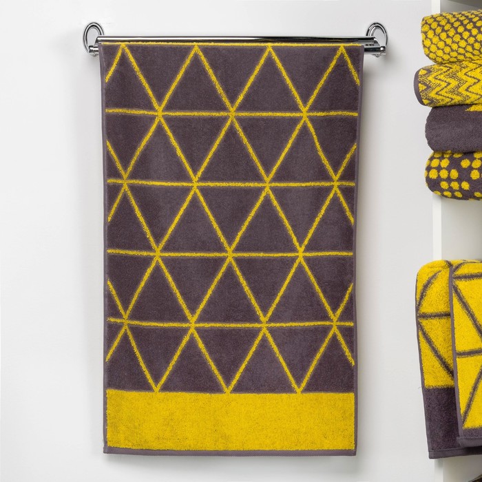 Полотенце махровое "Этель" Иллюзия цвет жёлтый, 70х130 см, 100% хл, 420 гр/м2