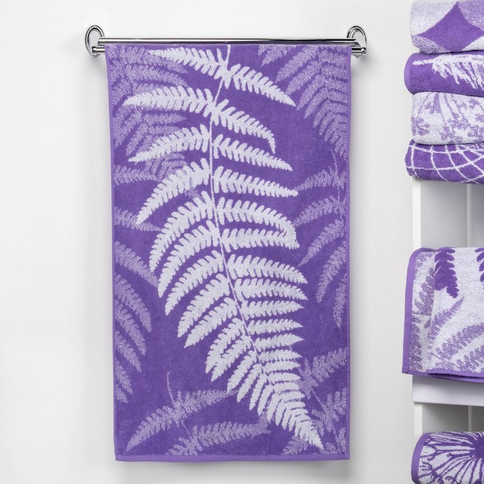 Полотенце махровое "Этель" Шелест, цвет ультрафиолет, 50х90 см, 100% хл, 420 г/м²