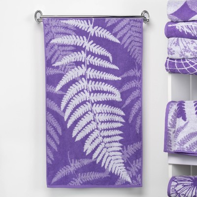 Полотенце махровое "Этель" Шелест, цвет ультрафиолет, 70х130 см, 100% хл, 420 г/м²