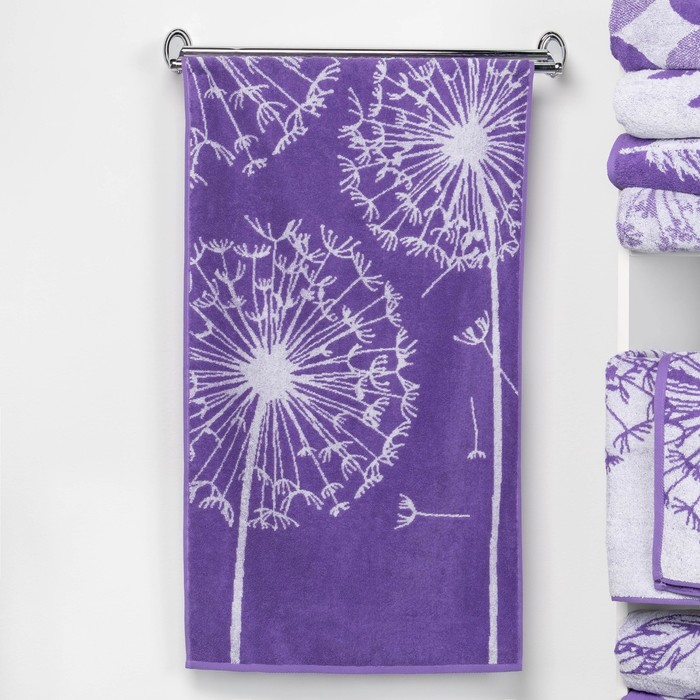 Полотенце махровое "Этель" Невесомость, цвет ультрафиолет, 70х130 см, 100% хл, 420 г/м²