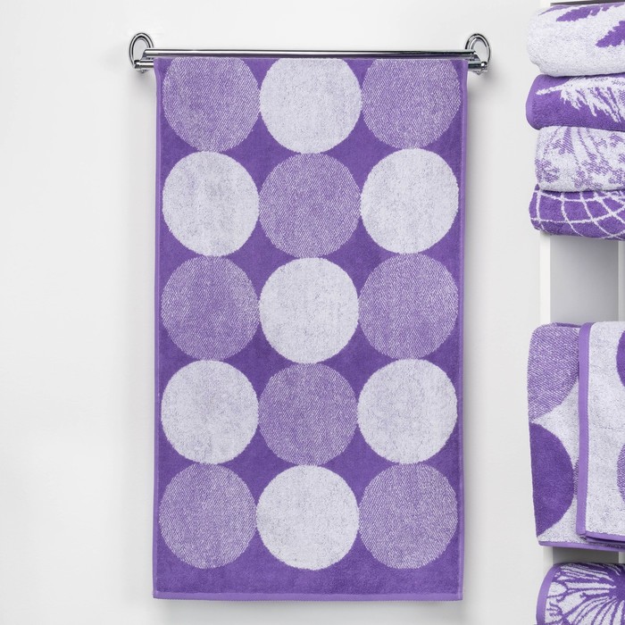Полотенце махровое "Этель" Конфетти, цвет ультрафиолет, 50х90 см, 100% хл, 420 г/м²