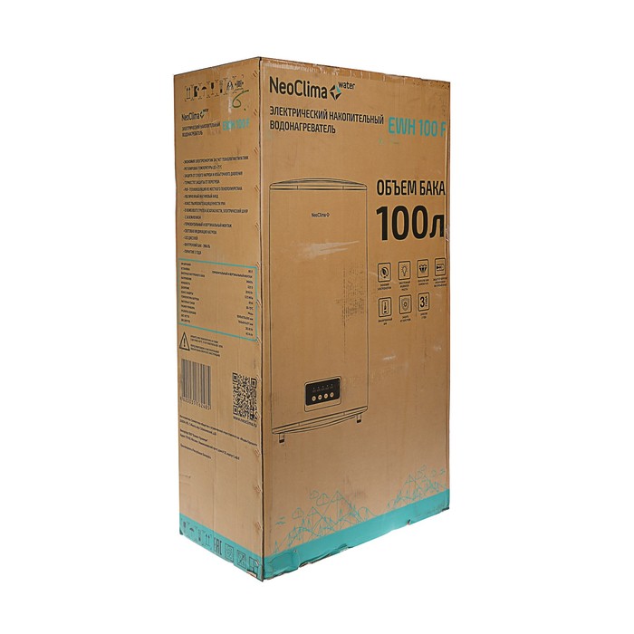 Водонагреватель Neoclima EWH 100 F, накопительный, 100 л, 2000 Вт, эмаль