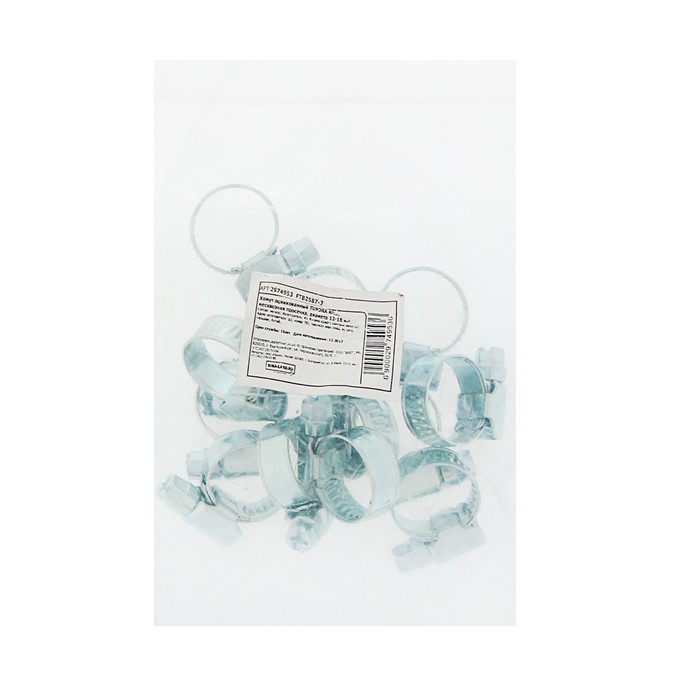 Хомут оцинкованный TUNDRA krep, несквозная просечка, диаметр 12-18 мм, ширина 9 мм