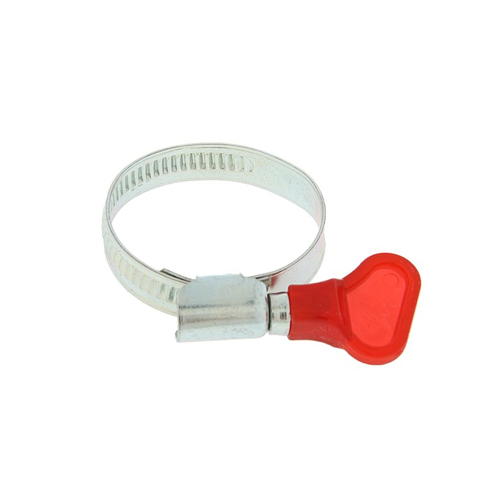 Хомут с "барашком" TUNDRA krep, несквозная просечка, диаметр 25-40 мм, ширина 9 мм