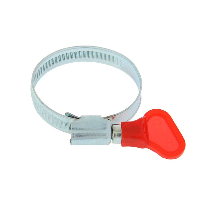 Хомут с "барашком" TUNDRA krep, несквозная просечка, диаметр 30-45 мм, ширина 9 мм