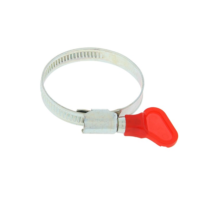 Хомут с "барашком" TUNDRA krep, несквозная просечка, диаметр 32-50 мм, ширина 9 мм