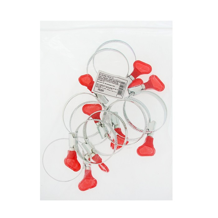 Хомут с "барашком" TUNDRA krep, несквозная просечка, диаметр 32-50 мм, ширина 9 мм