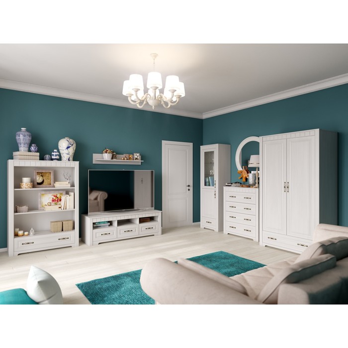 Стеллаж Прованс Бодега белая/Патина премиум