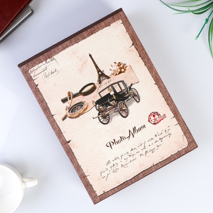 Фотоальбом на 100 фото 10х15 см "Антиквариат" в коробке МИКС 27,8х20,5х5,7 см