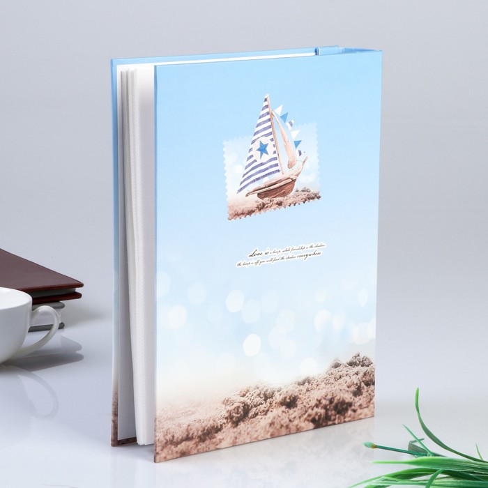 Фотоальбом на 100 фото 10х15 см "Парусник" в коробке МИКС 29,7х22,5х6 см