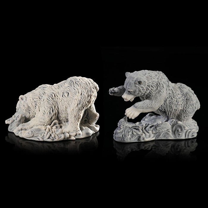 Сувенир "Медведь ловит рыбу 1" 8 см МИКС