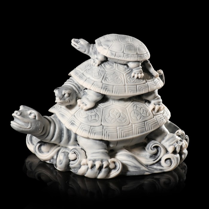 Нэцке "Три черепахи (пирамидка)" 8 см