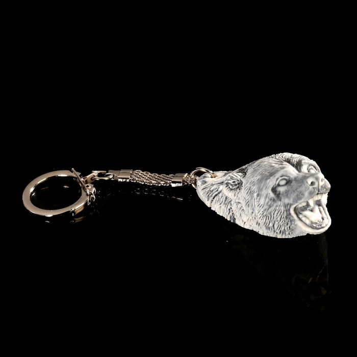 Брелок "Голова медведя" 5,5 см МИКС