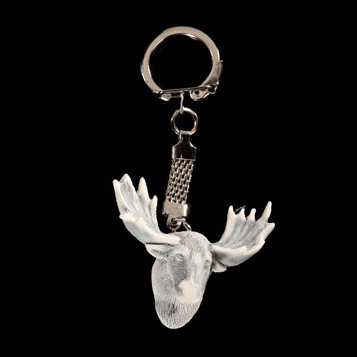 Брелок "Голова лося (барельеф)" 4 см
