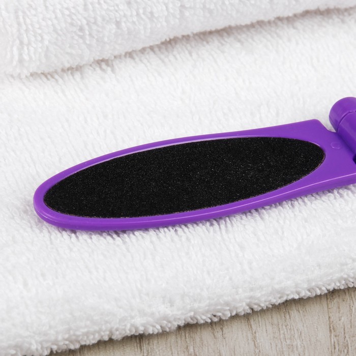 Тёрка для ног, наждачная, двусторонняя, складная, цвет МИКС