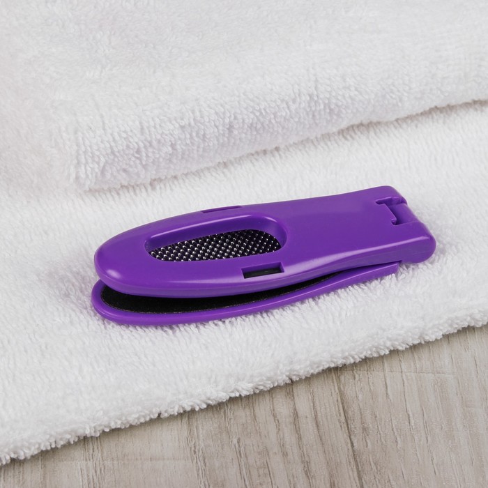 Тёрка для ног, наждачная, двусторонняя, складная, цвет МИКС