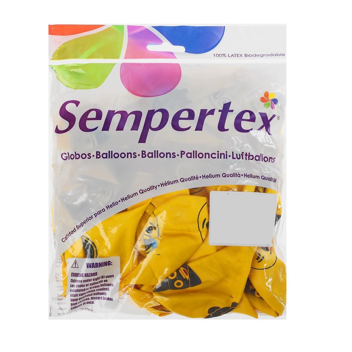 Шар латексный 12" "Эмоции, озорные", пастель, 2 ст, набор 50 шт, цвет желтый