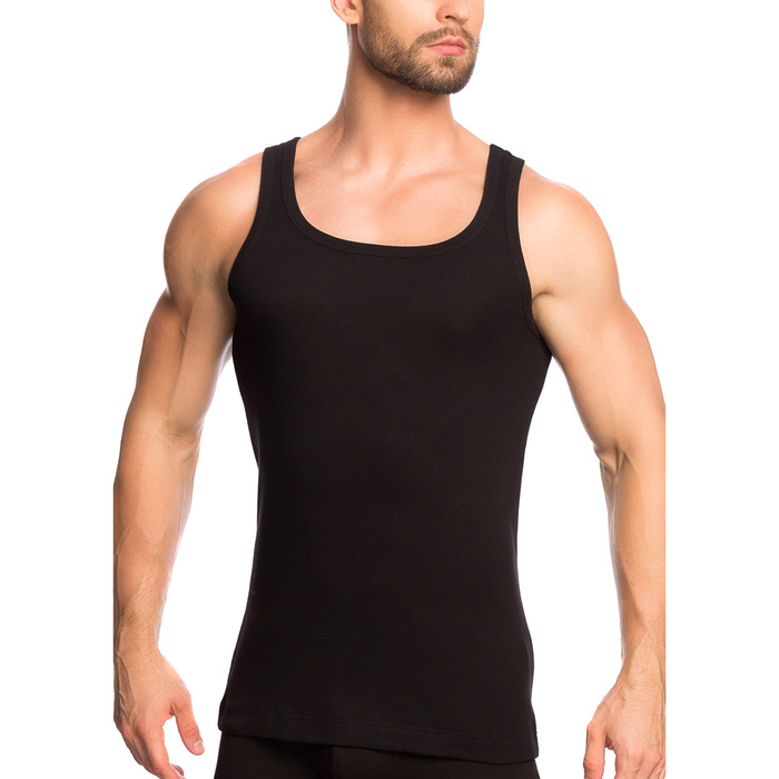 Майка мужская MM-002 цвет чёрный, р-р 46