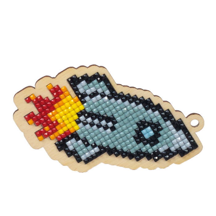 Алмазная мозаика-подвеска "Ракета"